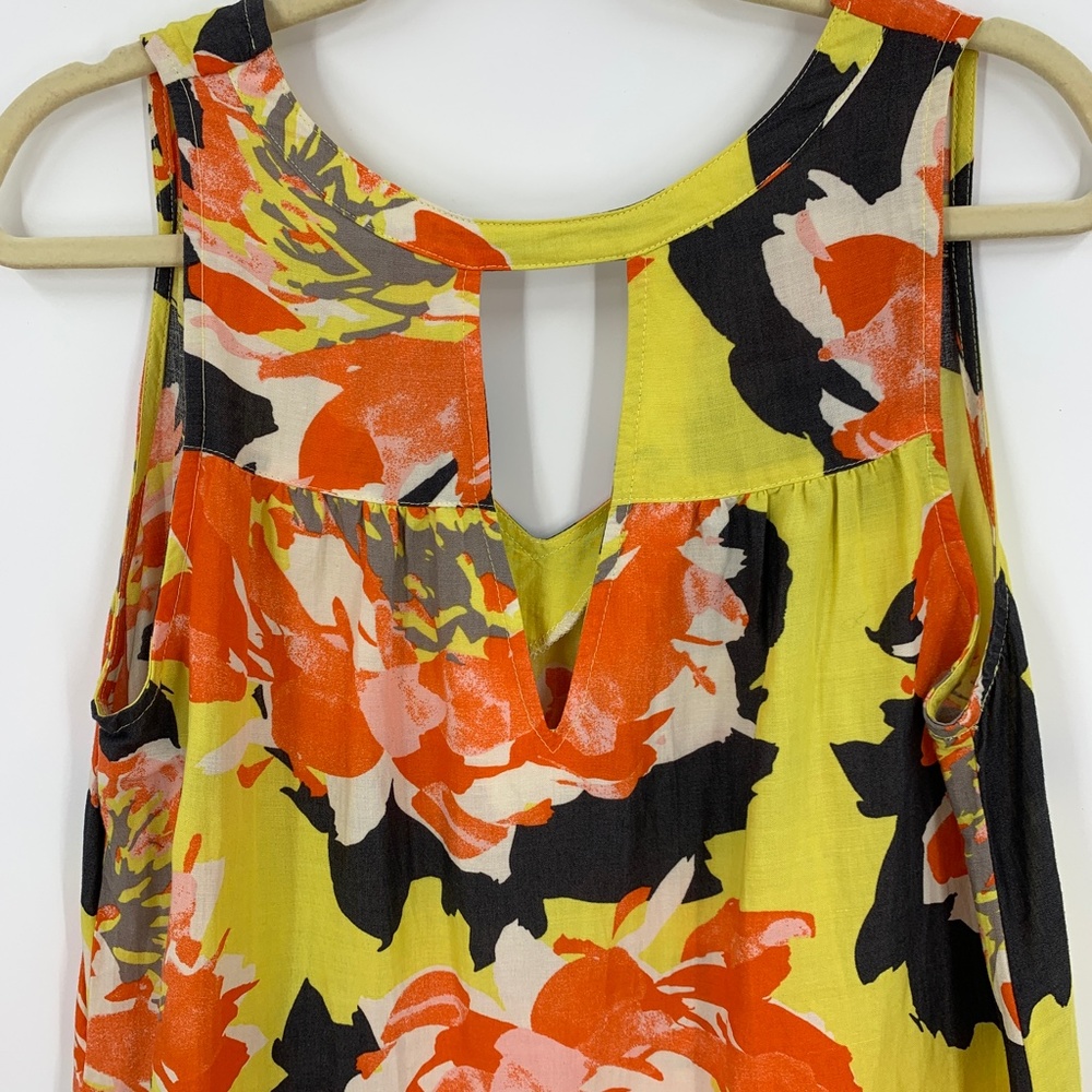 Uncle Frank Vibrant Bold Floral Sleeveless Shift Dress Sz M - Picture 7 of 14